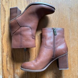 Naturalizer Kalina Ankle Bootie Cider Spice Brown Leather Women’s Size 10.5